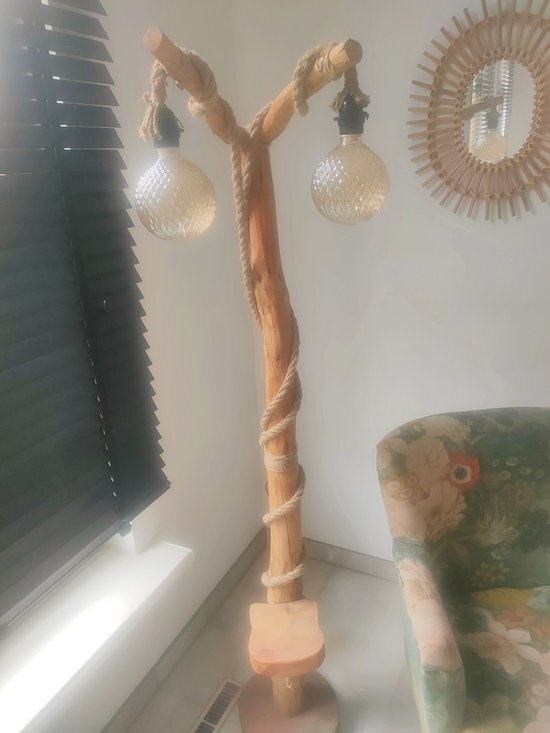 Best Price Wood Alleen vandaag actie Houten boomstamlamp vloerlamp Scandinavisch industrieel landelijk MODEL LARA