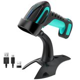 Tera Pro (Extreme Performance) Industriële draadloze barcodelezer 2D QR 1D barcodelezer compatibel met Bluetooth & 2.4G draadloos valbestendig IP66 stof- en waterdicht model 8100 (Blauw)