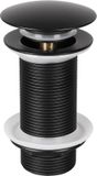 Differnz Design Bouchon de vidange Mat Noir – Pop-up – Ø 63mm – Mix & Match – Grande vis