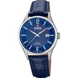 Festina - F20007/6 - Polshorloge - Heren - Blauw - Leer