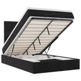 vidaXL Ottoman Bed with Mattresses and LEDs 120x190cm Velvet Black