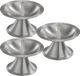 Trend Candles Luxe kaarsenhouder voor stompkaarsen - 3x - zilver - metaal - voor kaarsen van 5-6 cm