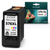Evoke Tri-Color Ink Cartridge for Canon CL-576XL (5441C001) - 400 Pages