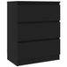 vidaXL Dressoir - 60x35x76 cm - Bewerkt Hout - Zwart