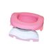 POTETTE PLUS Pot multifonctionnel : pot de voyage, réducteur de toilette, pot de maison grâce à un sac souple et 10 sacs jetables (rose clair)