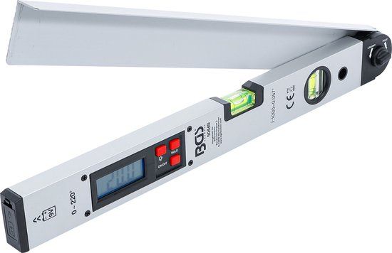 BGS technic 50440 Digitale LCD-hoekmeter digitaal met waterpas | 450 mm