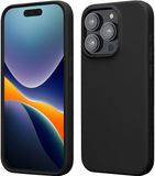 kwmobile Case voor iPhone 15 Pro - Slank TPU-Hoesje met Zachte Afwerking - Zwart