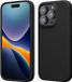 kwmobile Case voor iPhone 15 Pro - Slank TPU-Hoesje met Zachte Afwerking - Zwart