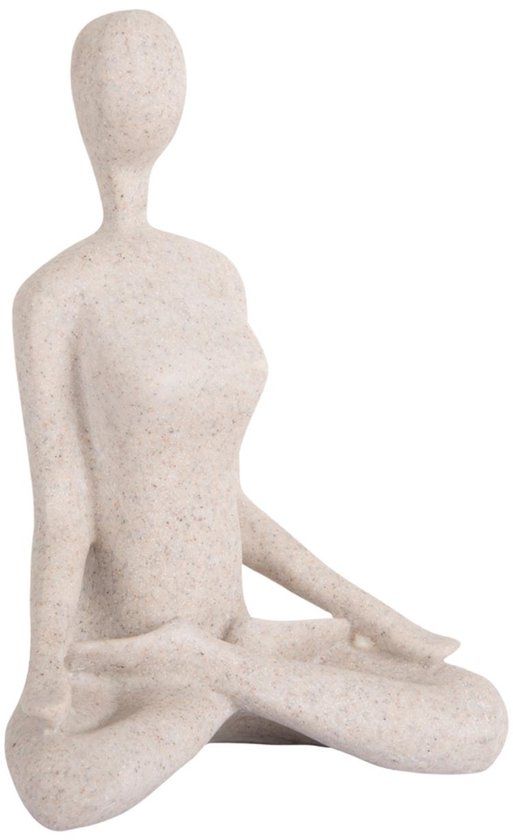 Present Time Ornament Open Lotus - Grijs - 15x11x21cm - Modern - Kunststof