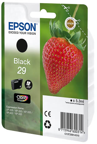 Epson Strawberry 29 K single pack / zwart