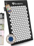 BrellaVio Spijkermat - Zwart - 74x44 cm - Acupressuur Mat - Acupunctuur Spijkerbed - Shakti Massage