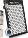 BrellaVio Tapis d'acupression - Noir - 74x44 cm - Tapis d'acupression - Lit d'acupression - Massage Shakti