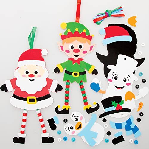 Baker Ross FE999 Kerstmis kralen knutselset voor kinderen - Pak van 5