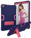 Samsung Tabs6 Lite 10.4 (2020) (SH-P610/P615)/Tab S6 Lite 10.4 P613/P619 2022 hoes met kickstand, duurzame harde harde hybride drielaagse beschermhoes (marineblauw + rood