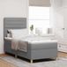 Prolenta Maison Exclusive - Lit boxspring à LED avec tête de lit gris clair 80 x 200 cm en tissu