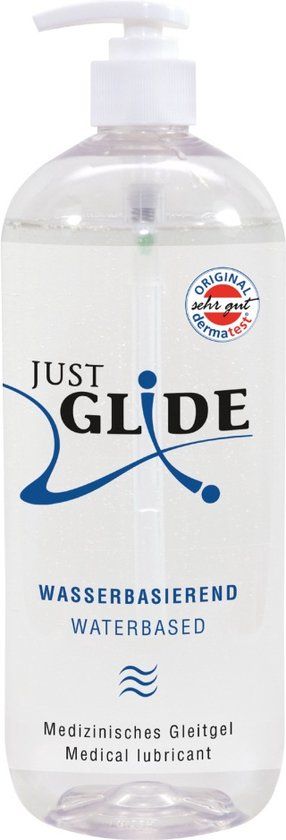 Just Glide Glijmiddel - 1000 ml - Waterbasis - Transparant