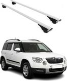 Omac Barres De Toit Pour Skoda Yeti 2009-2017 – Tüv / Din 75302:2019 – Antivol Inclus – Charge Max 75 Kg – 2 Barres Argent