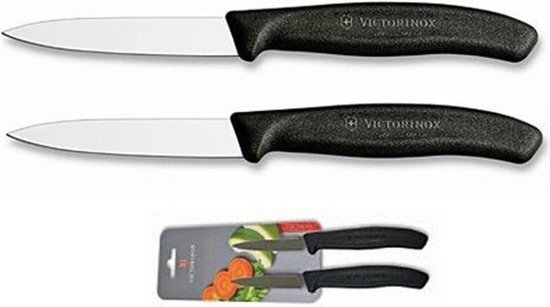 Victorinox groente-/schilmesje glad 2-delig Zwart