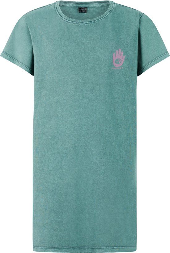 Protest PRTIlonka JR Mini-jurk Meisjes Korte mouwen Knielengte Loose fit Zwart Katoen Maat 164
