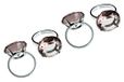 Premier Housewares Servetringen, set van 4, rookgrijze diamant, verchroomd