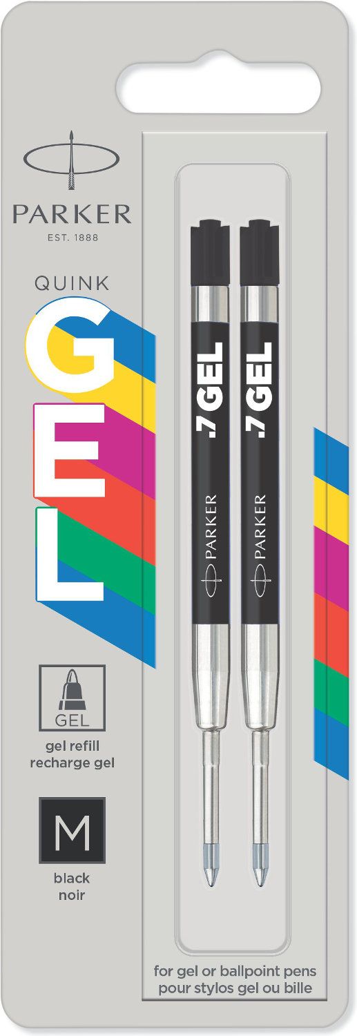 2 Gelpenvullingen Parker Quink economic zwart medium