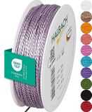 Halbach Seidenbänder Premium koord (lavendel), breedte 2 mm, lengte 50 m, Made in Germany en Öko-Tex gecertificeerd, glanzend satijnen koord van acetaat