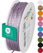 Halbach Seidenbänder Premium koord (lavendel), breedte 2 mm, lengte 50 m, Made in Germany en Öko-Tex gecertificeerd, glanzend satijnen koord van acetaat