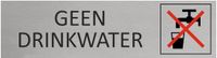 CombiCraft Aluminium Deurbordje Geen Drinkwater 165x45mm met Tape