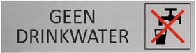 CombiCraft Aluminium Deurbordje Geen Drinkwater 165x45mm met Tape