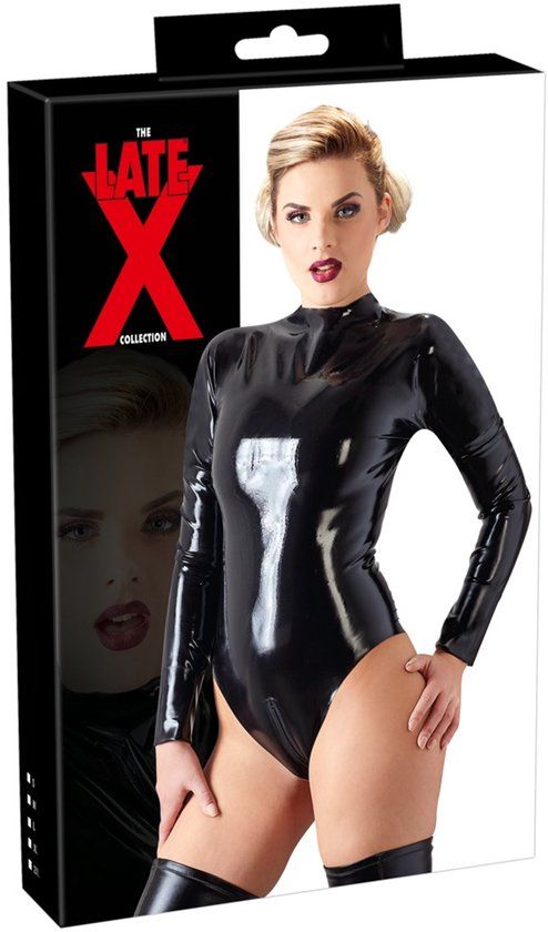 Late OV-Großhandel Latex Body Zwart S