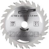 Wolfcraft Lame de scie circulaire 150x20mm - 24 dents