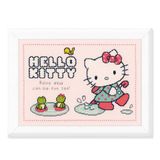 Vervaco Hello Kitty Fun in de regen met telpatroonverpakking in getelde kruissteek, katoen, meerkleurig, 34 x 24 x 0,3 cm