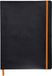 RHODIA 117502C - Soepel Schrift Zwart - 19 x 25 cm - Gelijnd - 160 pagina's - Clairefontaine Ivoor Papier 90 g/m² - Leeslint, Elastieksluiting - Omslag in Imitatieleer - Collectie Rhodiarama