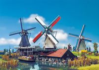 Faller Kit de modélisme Diorama - H0 191832 Moulin à vent de Kat - Moulin hollandais - 33cm - Diorama Plastique - 1:87 - Modélisme