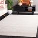 Safavieh Effen tapijt voor woonkamer, eetkamer, slaapkamer - Neptune Collection, korte pool, ivoor en beige, 122 x 183 cm
