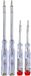 COM-FOUR 4x spanningstesters in verschillende maten - slot fase tester met schroevendraaier - multitool stroomtester - 19 cm, 14 cm (04 stuks - spanningstester)