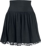 Rotterdamned Floral Lace Skirt Dames Minirok - zwart - M