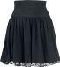 Rotterdamned Floral Lace Skirt Dames Minirok - zwart - M