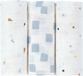 Lässig Swaddle & Burp Doek M GOTS (3 stuks) - Happy Fruits - Blauw