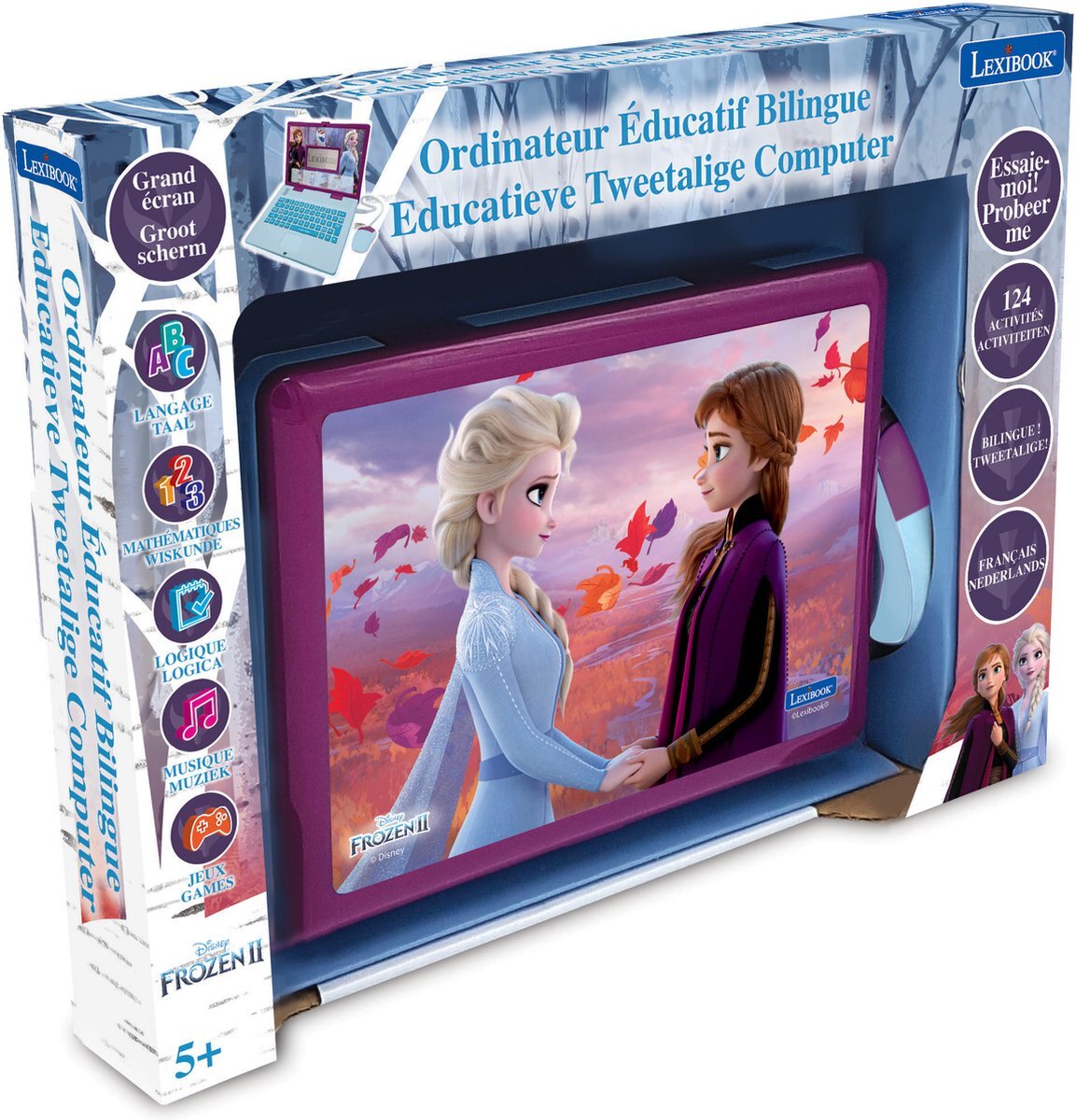 Disney Frozen Lexibook 2 - Educatieve tweetalige computer 124 activiteiten - JC598FZi10 - Frans/Nederlands