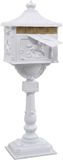 Merkloos Relaxdays Engelse brievenbus - Wit - 118x41x29 cm