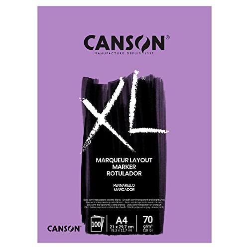 Canson Xl Marker, Markeerblok DIN A4, Helder Wit, 100 Vellen