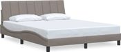 Hanko Cadre de lit sans matelas tissu taupe 160x200 cm