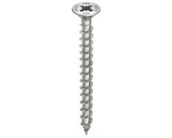 HECO TOPIX-Plus spaanplaatschroef 3,5x20mm platkop RVS voldraad PZD 2 (200 stuks)