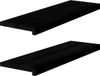 vidaXL - Vensterbanken - 2 stuks - 80x30x2 cm - massief eikenhout - bruin-zwart