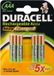 Duracell Stay Charged AAA NiMH 900mAh Piles rechargeables - Lot de 4
