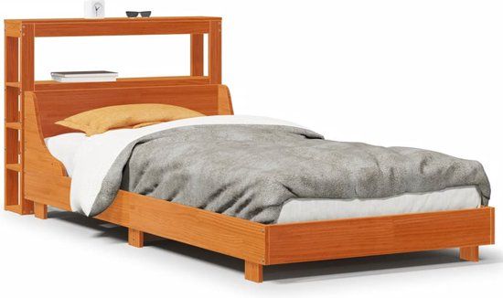 vidaXL Bedframe - Massief Grenenhout - Wasbruin - 75x190 cm