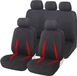 Impact Life Set de 9 housses de siège auto universelles pour banquette avant et arrière - Rouge
