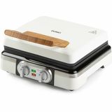 DOMO DO9280W Wafelijzer - Belgische Wafels - XL Wafels 4x7 - PFAS-vrije Antiaanbaklaag - 1520 W - Timer - Powder White
