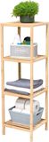 alpina Badkamerrek 4-laags - Badkamermeubel - 32x33x108,5cm - Bamboe